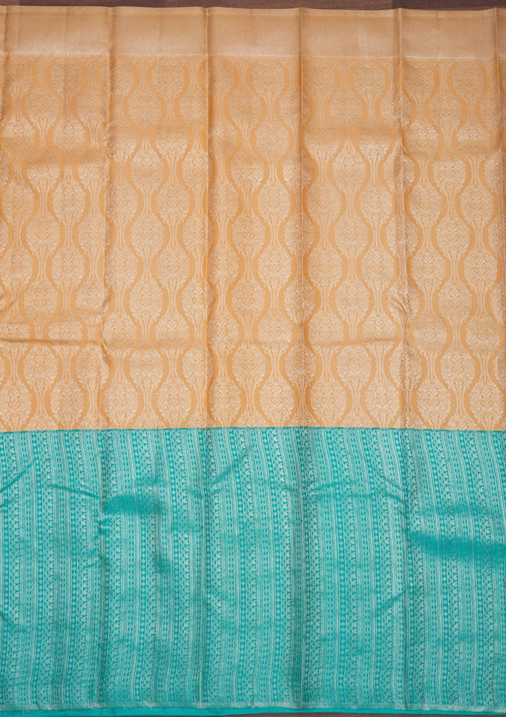 Sky Blue Zariwork Pure Silk Saree-Koskii
