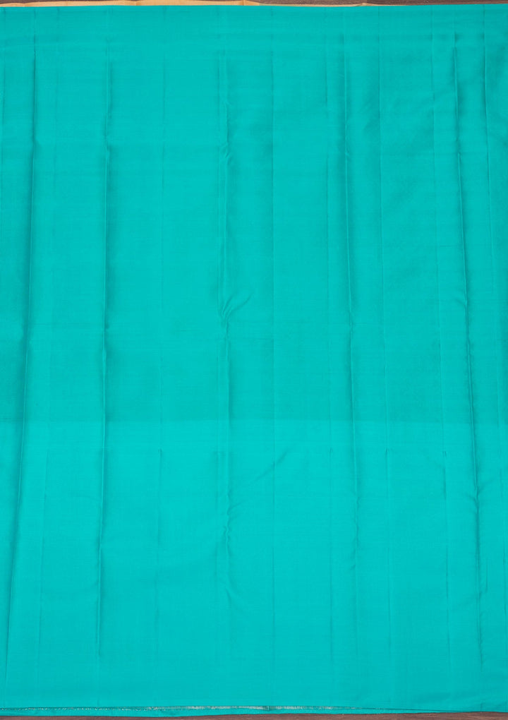 Sky Blue Zariwork Pure Silk Saree-Koskii