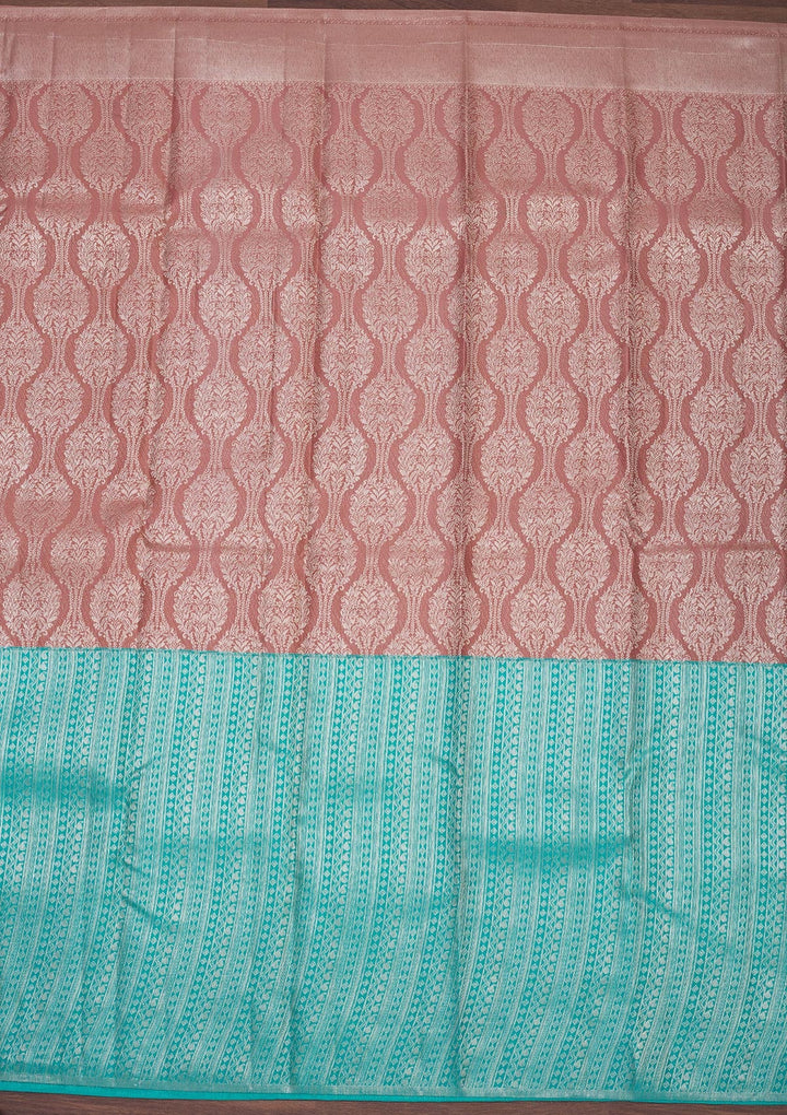 Sky Blue Zariwork Pure Silk Saree-Koskii