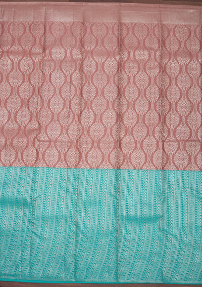 Sky Blue Zariwork Pure Silk Saree-Koskii