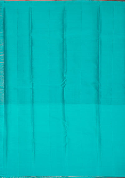 Sky Blue Zariwork Pure Silk Saree-Koskii