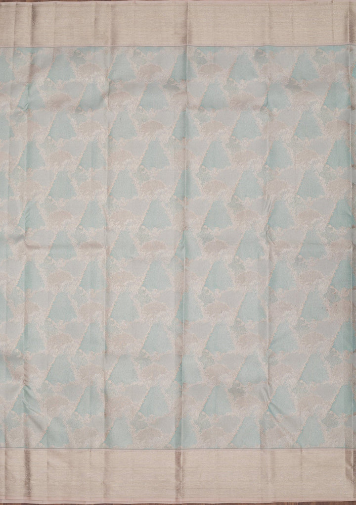 Sky Blue Zariwork Pure Silk Saree
