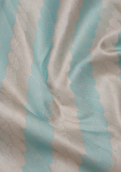 Sky Blue Zariwork Pure Silk Saree