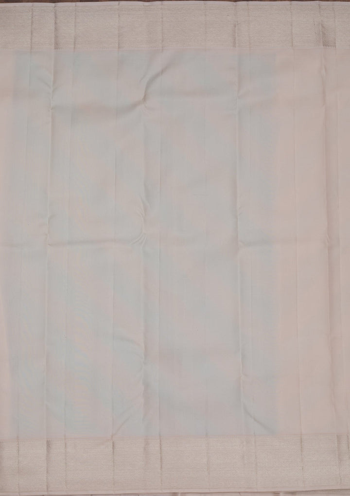 Sky Blue Zariwork Pure Silk Saree
