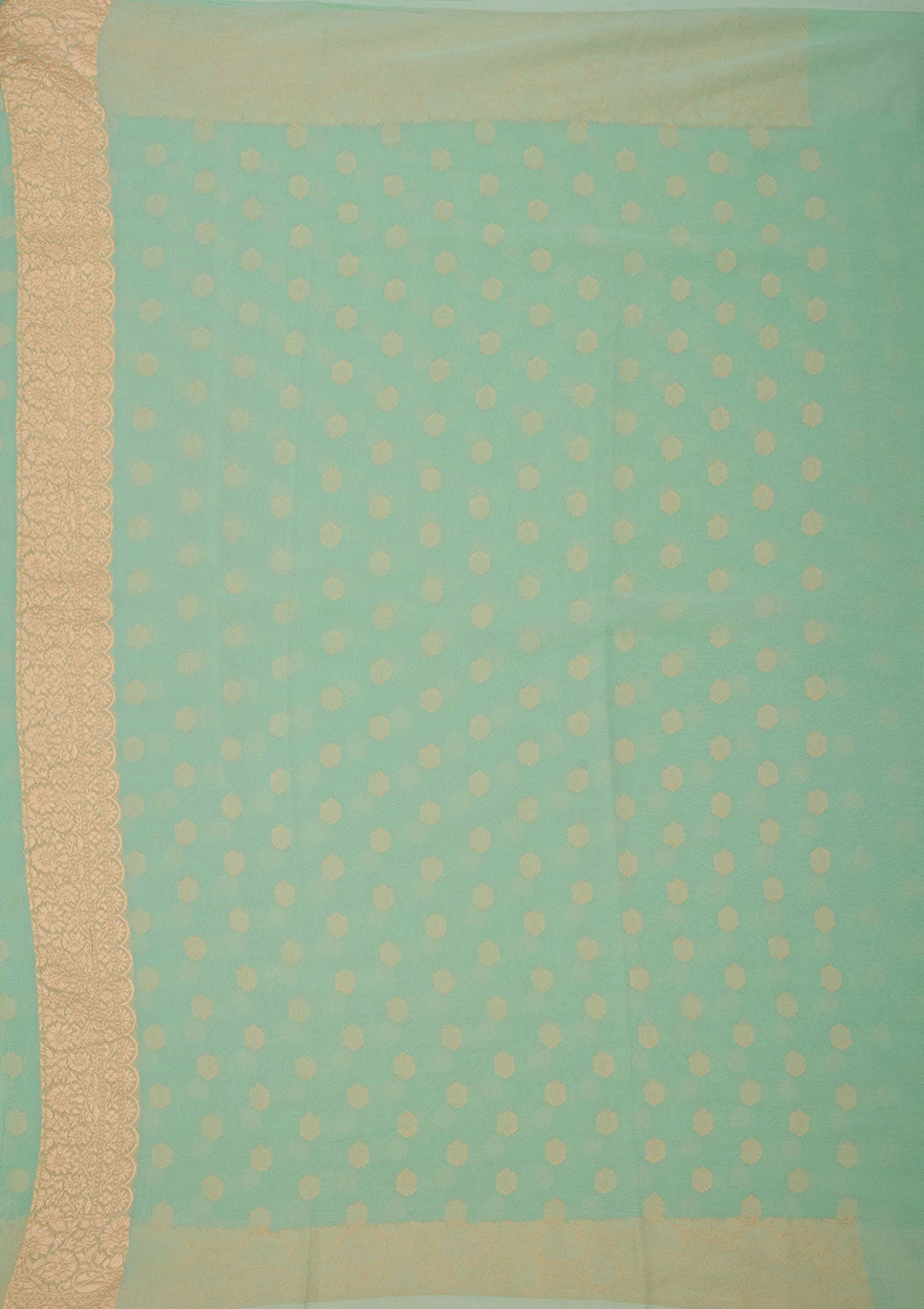 Sky Blue Zariwork Pure Silk Saree-Koskii