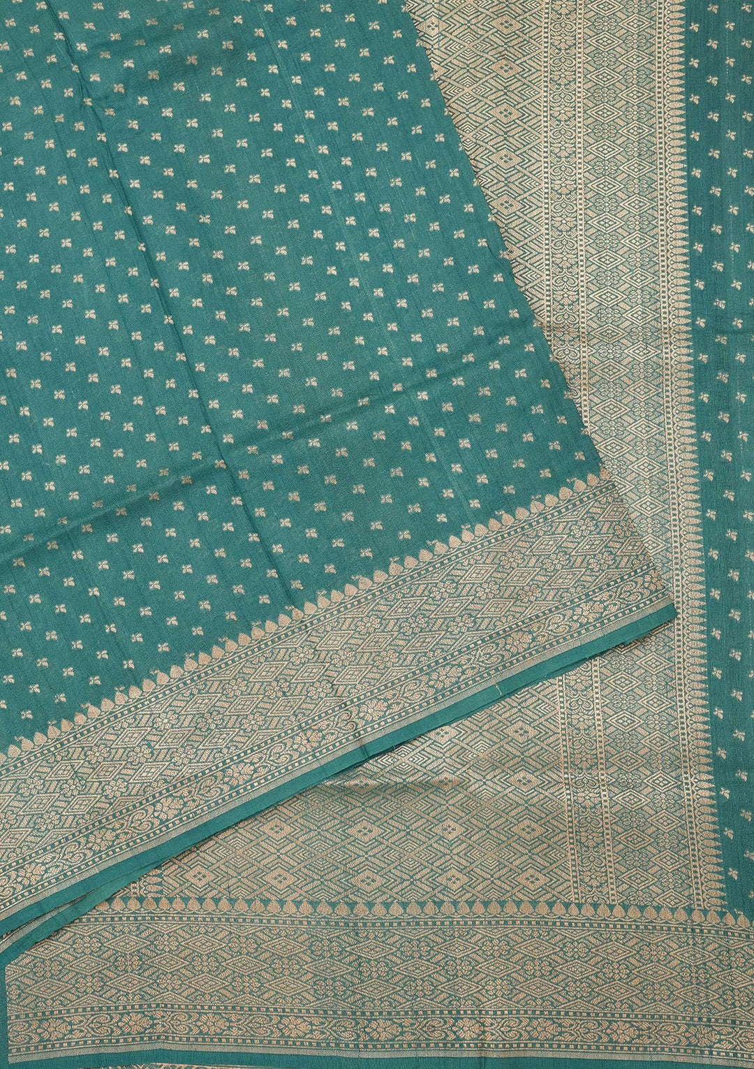 Sky Blue Zariwork Pure Silk Saree-Koskii
