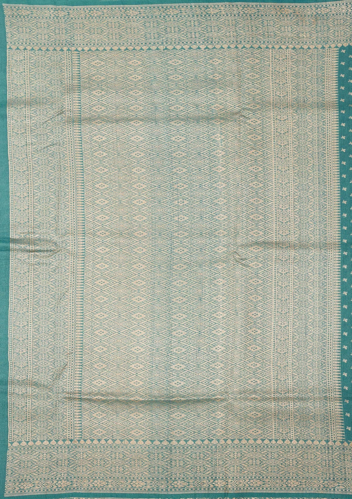 Sky Blue Zariwork Pure Silk Saree-Koskii