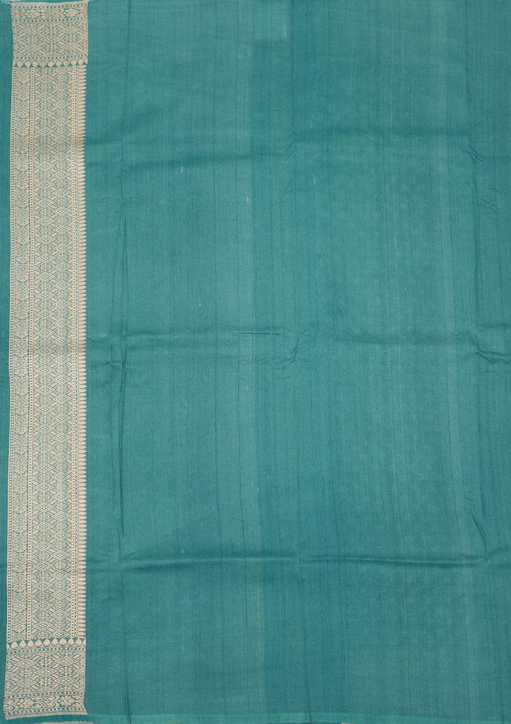 Sky Blue Zariwork Pure Silk Saree-Koskii