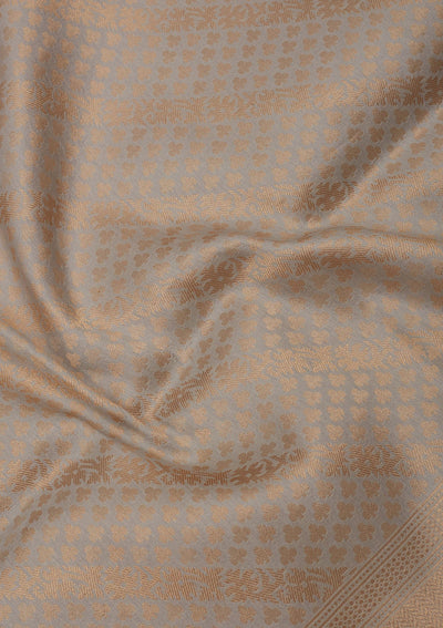 Sky Blue Zariwork Pure Silk Saree-Koskii