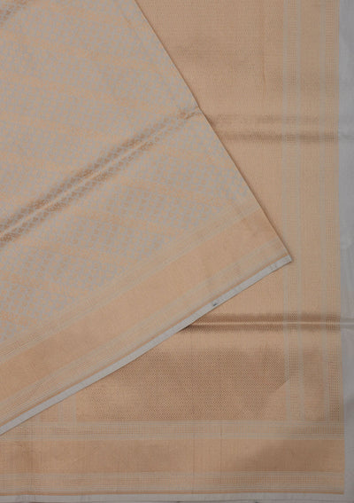 Sky Blue Zariwork Pure Silk Saree-Koskii