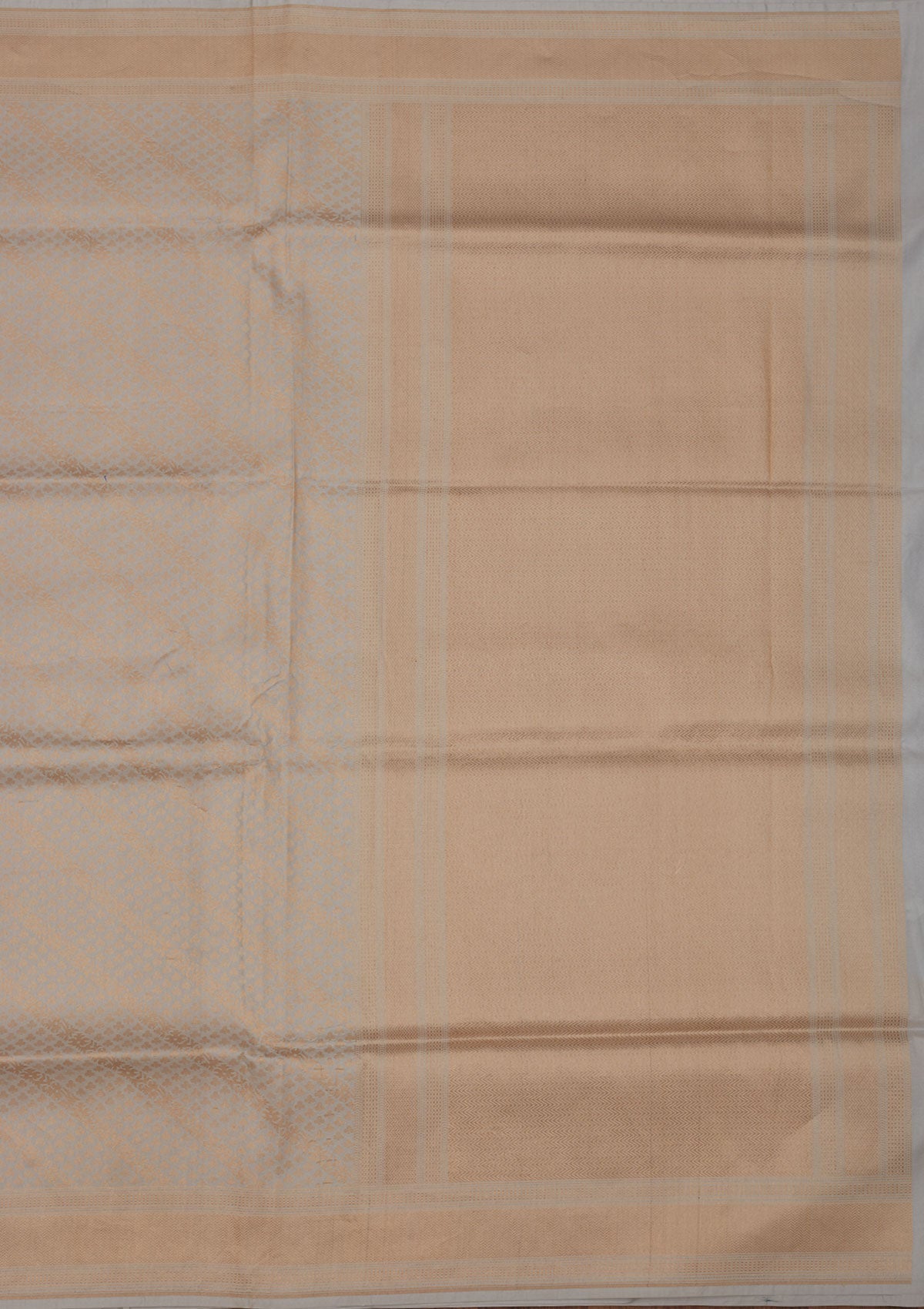 Sky Blue Zariwork Pure Silk Saree-Koskii