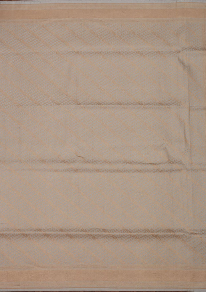 Sky Blue Zariwork Pure Silk Saree-Koskii
