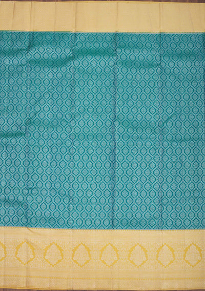 Turquoise Blue Zariwork Pure Silk Saree-Koskii