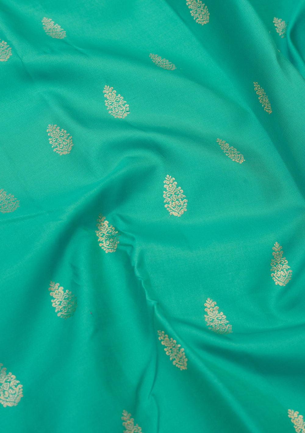 Turquoise Blue Zariwork Pure Silk Saree-Koskii