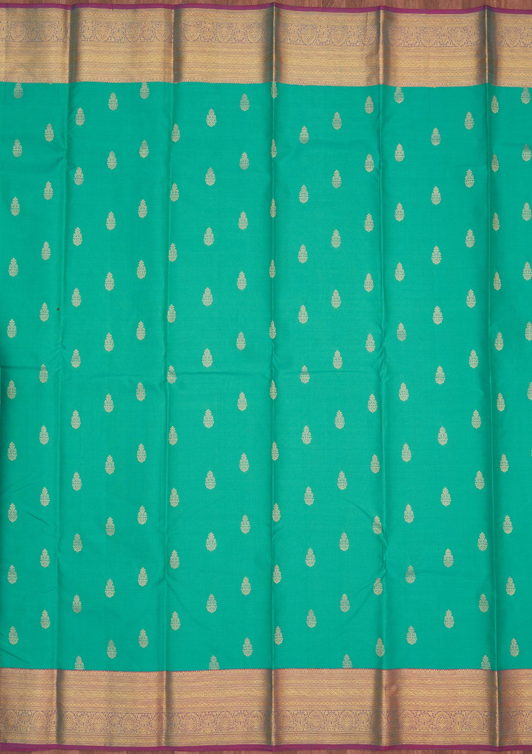 Turquoise Blue Zariwork Pure Silk Saree-Koskii