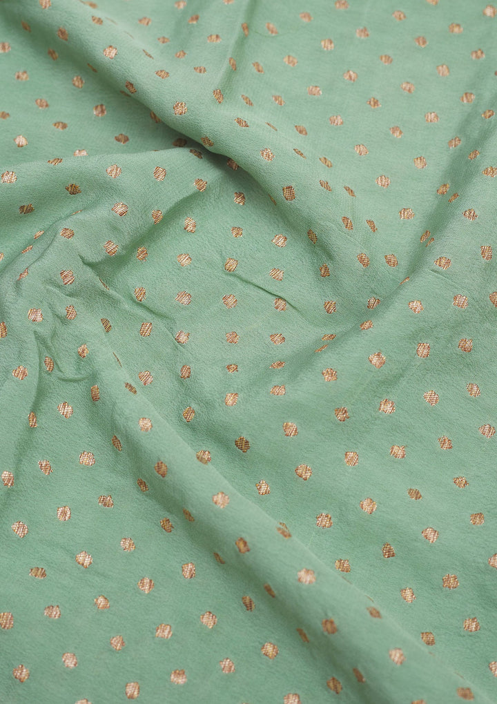 Turquoise Blue Zariwork Pure Silk Saree