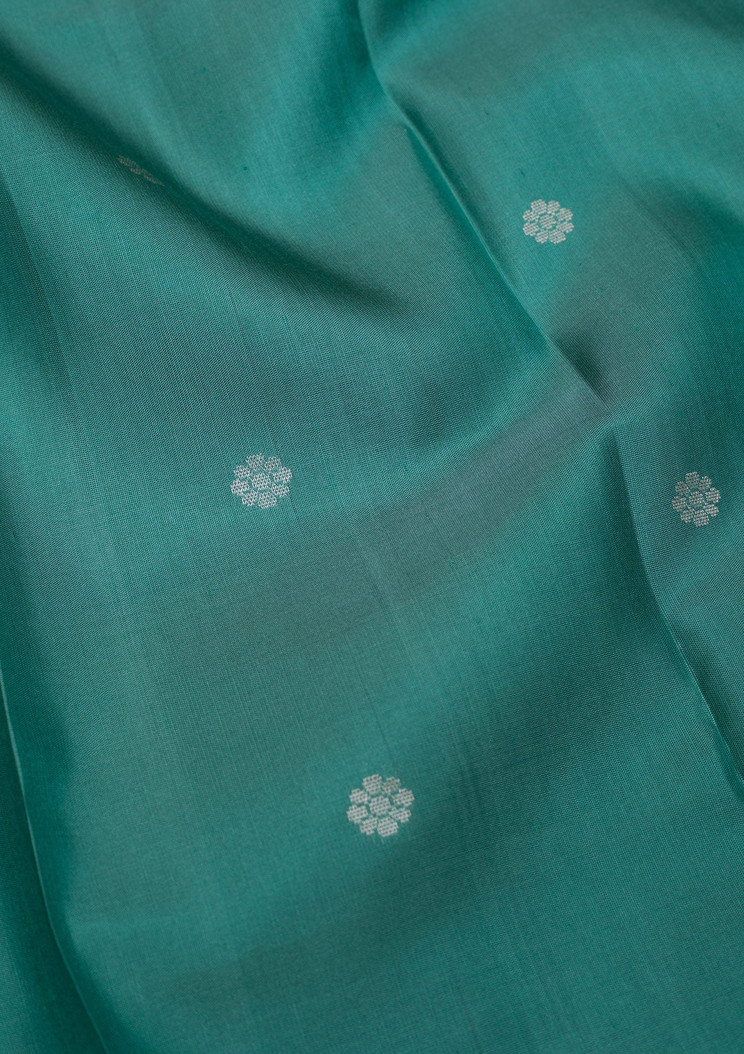 Turquoise Blue Zariwork Pure Silk Saree-Koskii