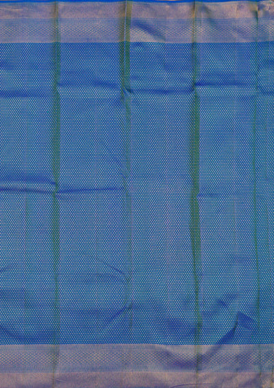 Turquoise Blue Zariwork Pure Silk Saree-Koskii