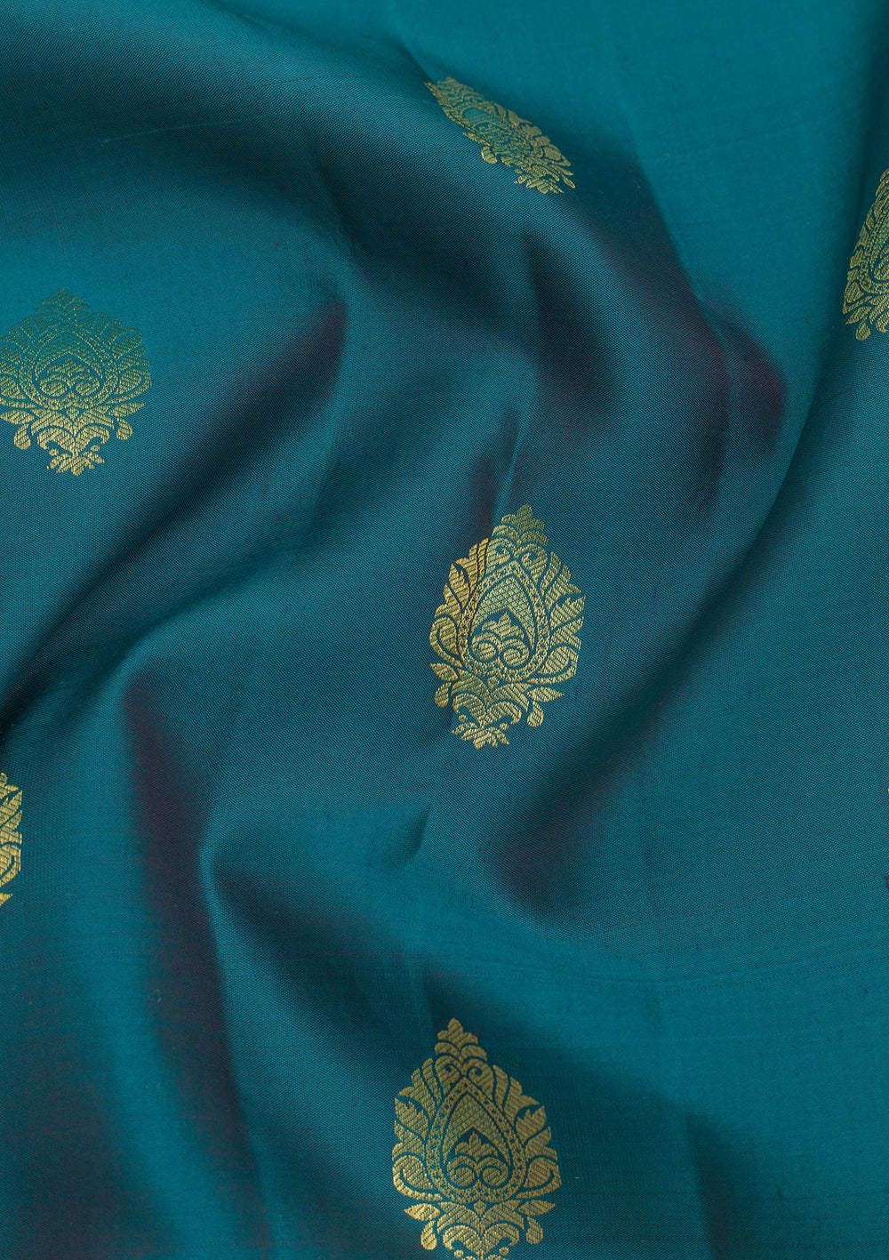 Turquoise Blue Zariwork Pure Silk Saree-Koskii