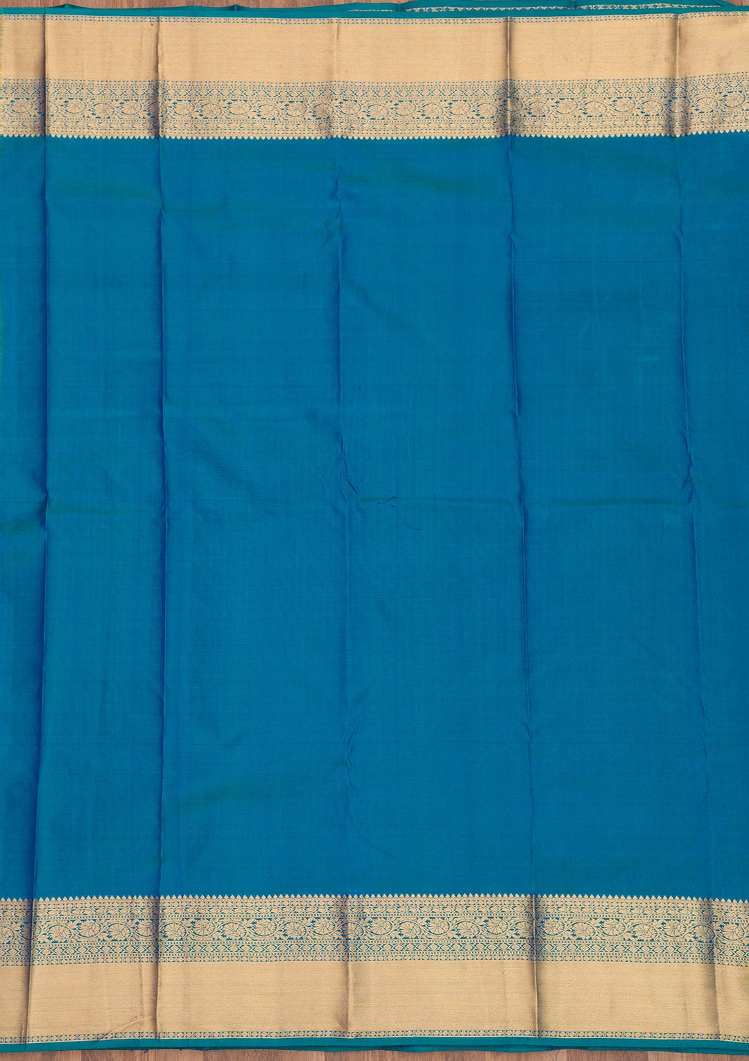 Turquoise Blue Zariwork Pure Silk Saree-Koskii