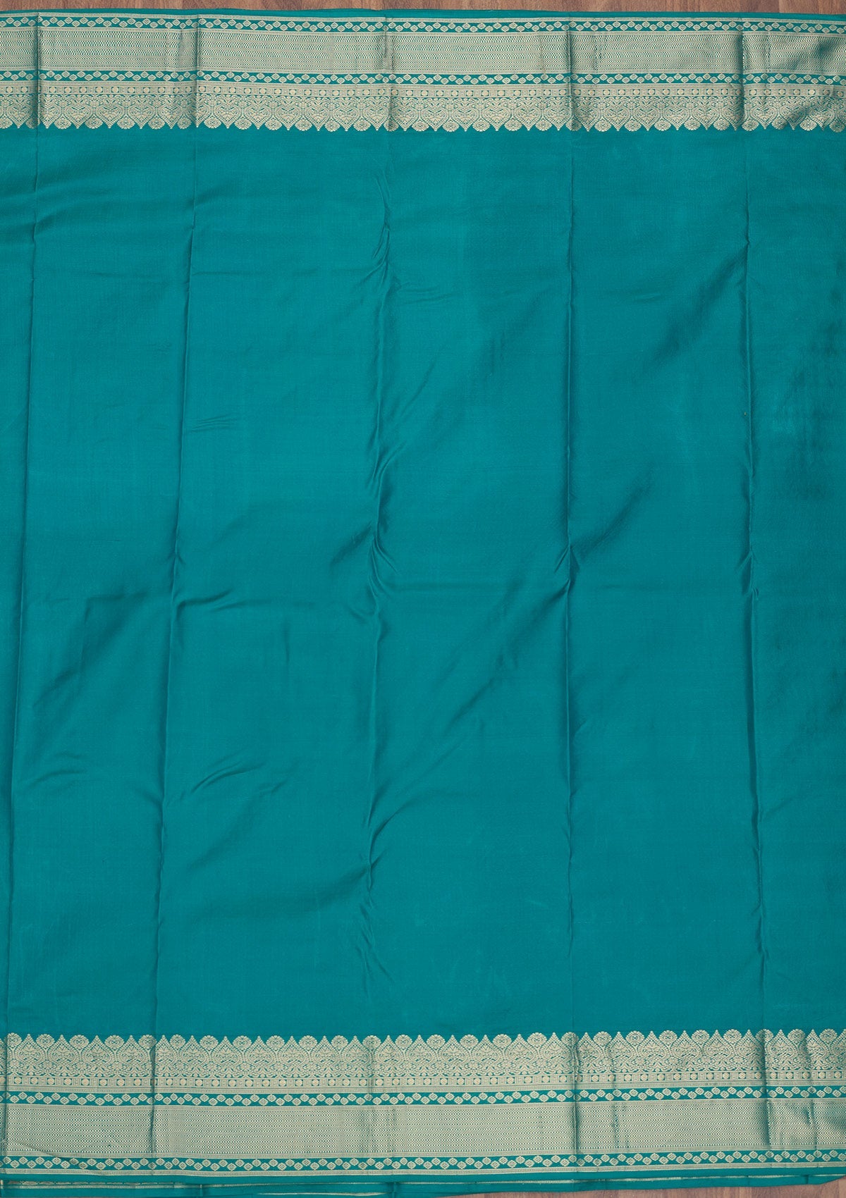 Turquoise Blue Zariwork Pure Silk Saree-Koskii