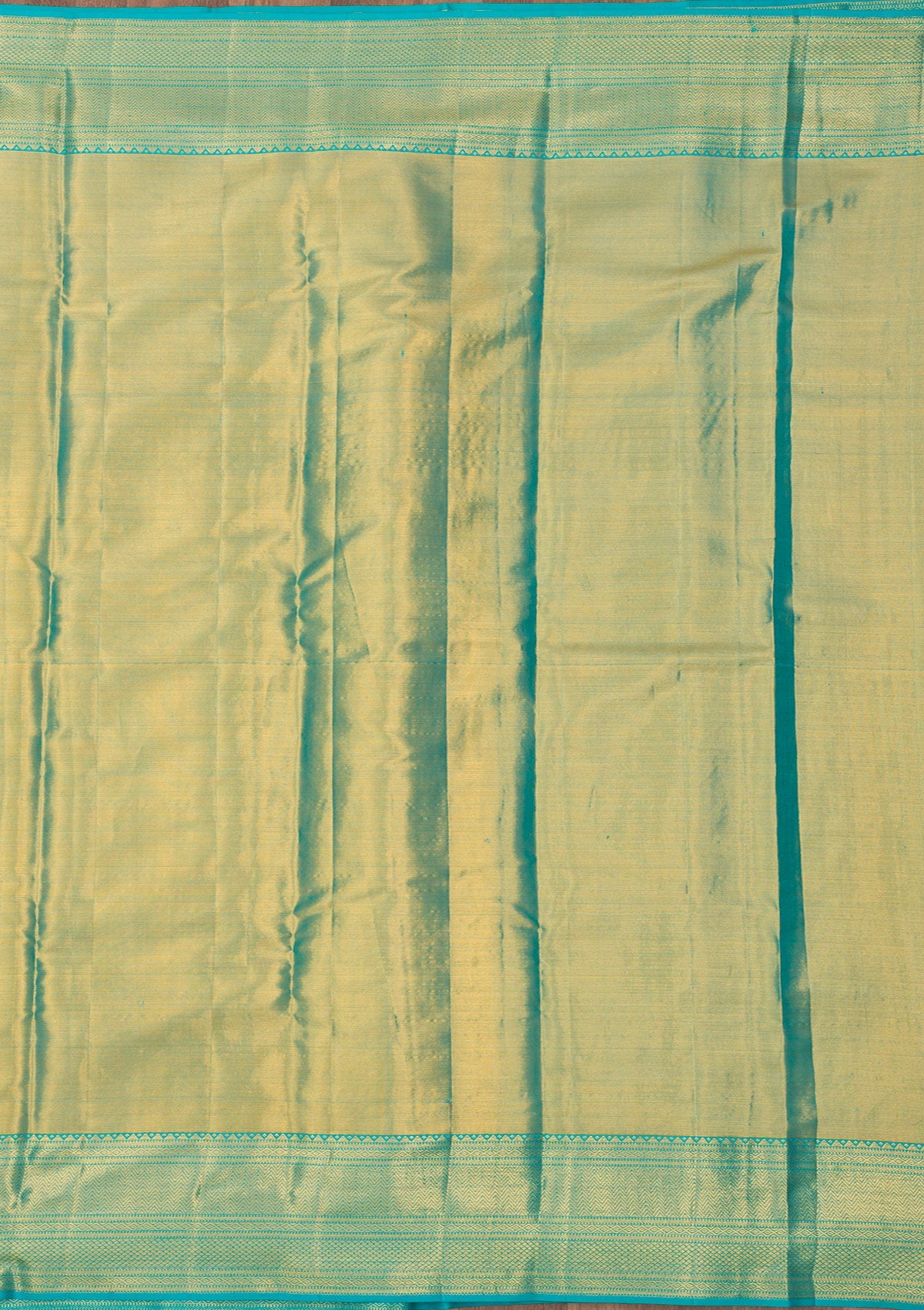 Turquoise Blue Zariwork Pure Silk Saree-Koskii