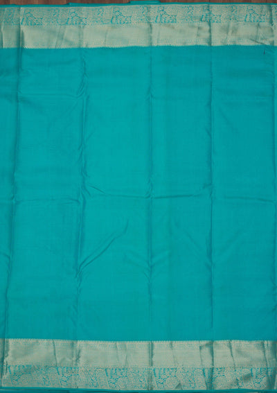 Turquoise Blue Zariwork Pure Silk Saree