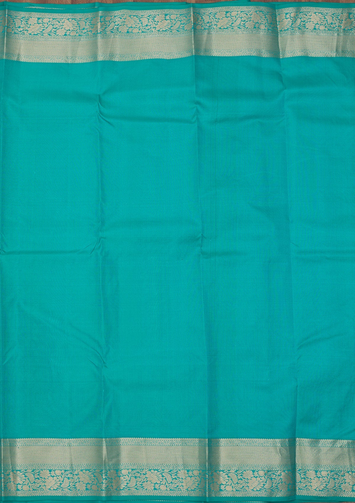 Turquoise Blue Zariwork Pure Silk Saree