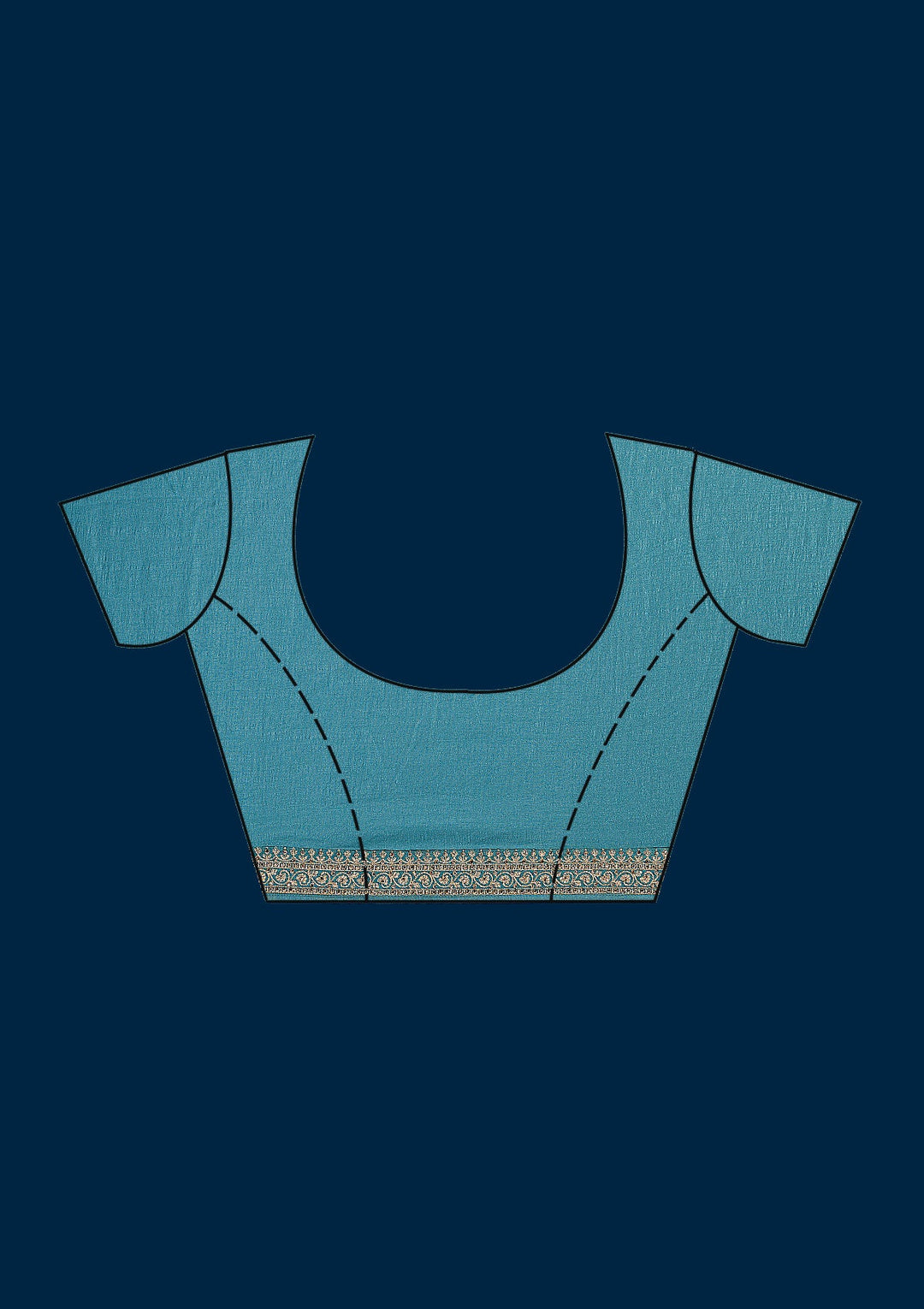 Sea Green Zariwork Raw Silk Saree-Koskii