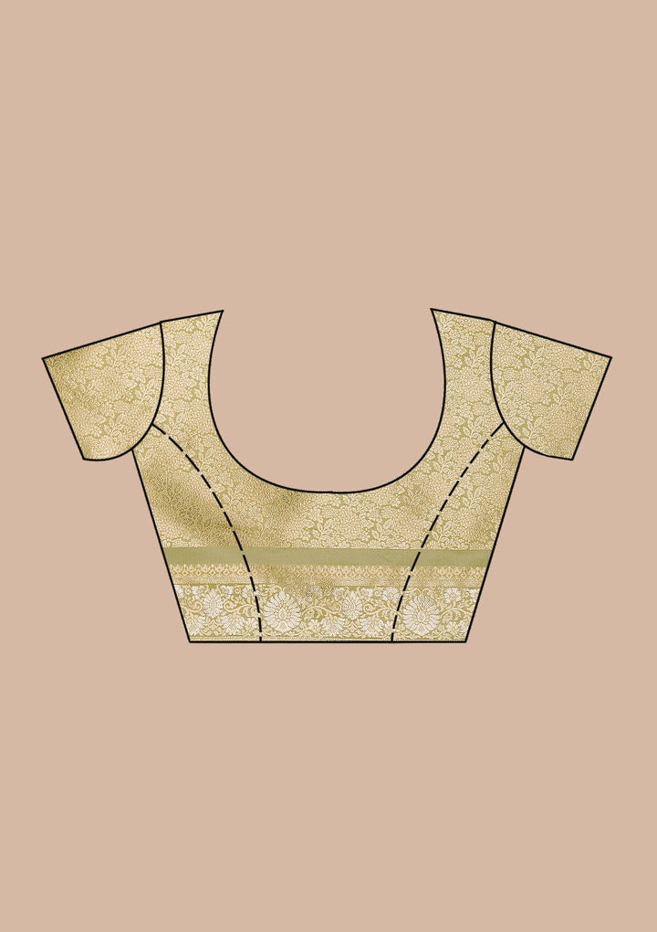 Turquoise Blue Zariwork Silk Saree-Koskii