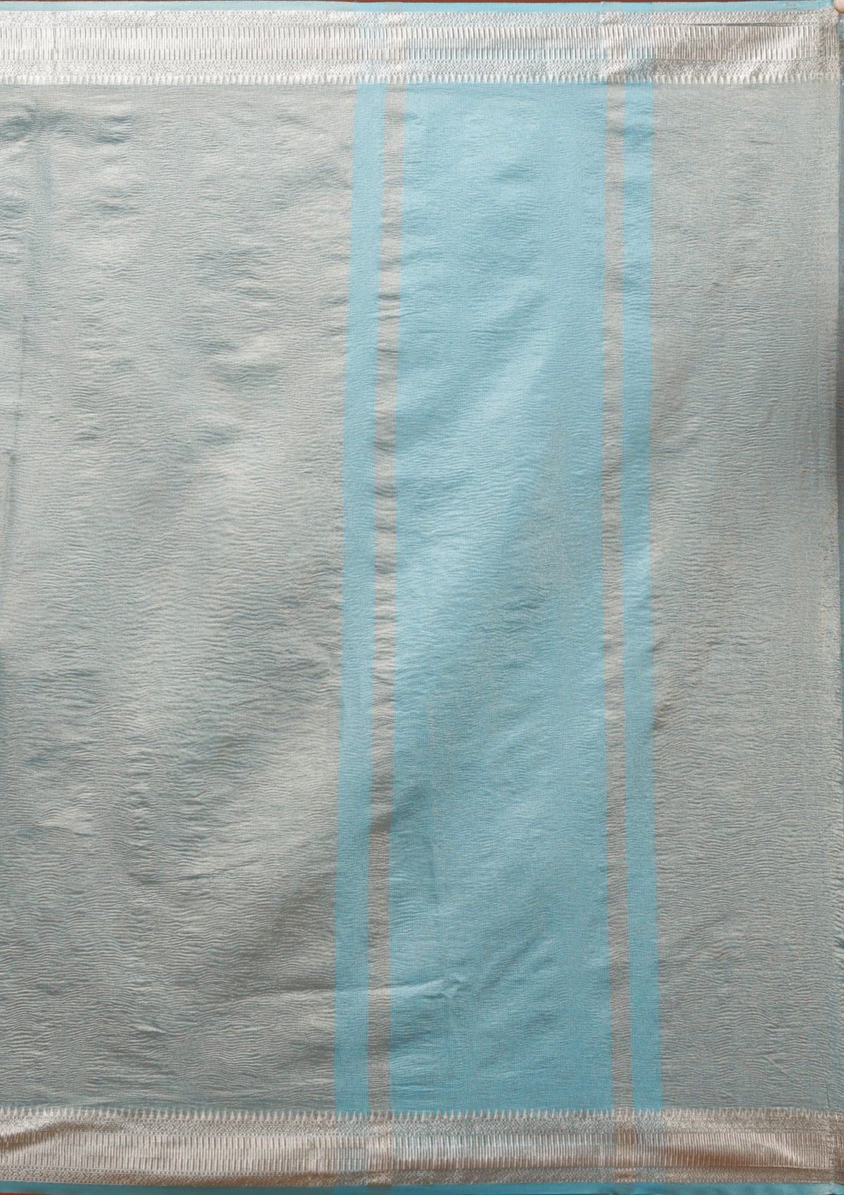 Turquoise Blue Zariwork Tissue Saree