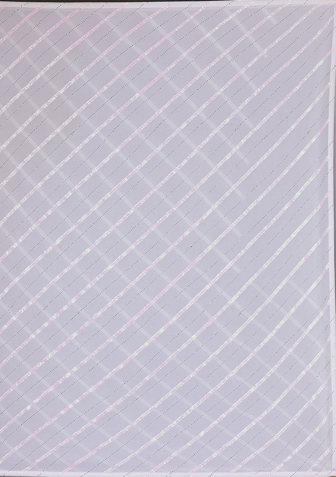 White Swarovski Georgette Saree-Koskii