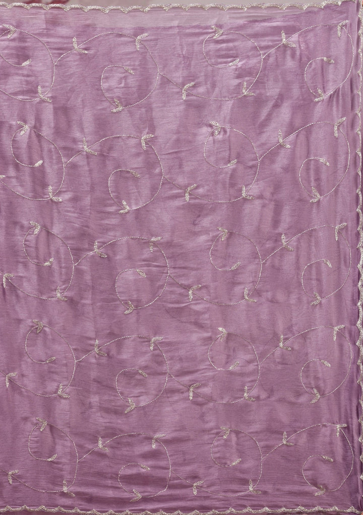Lavender Cutdana Tissue Saree-Koskii