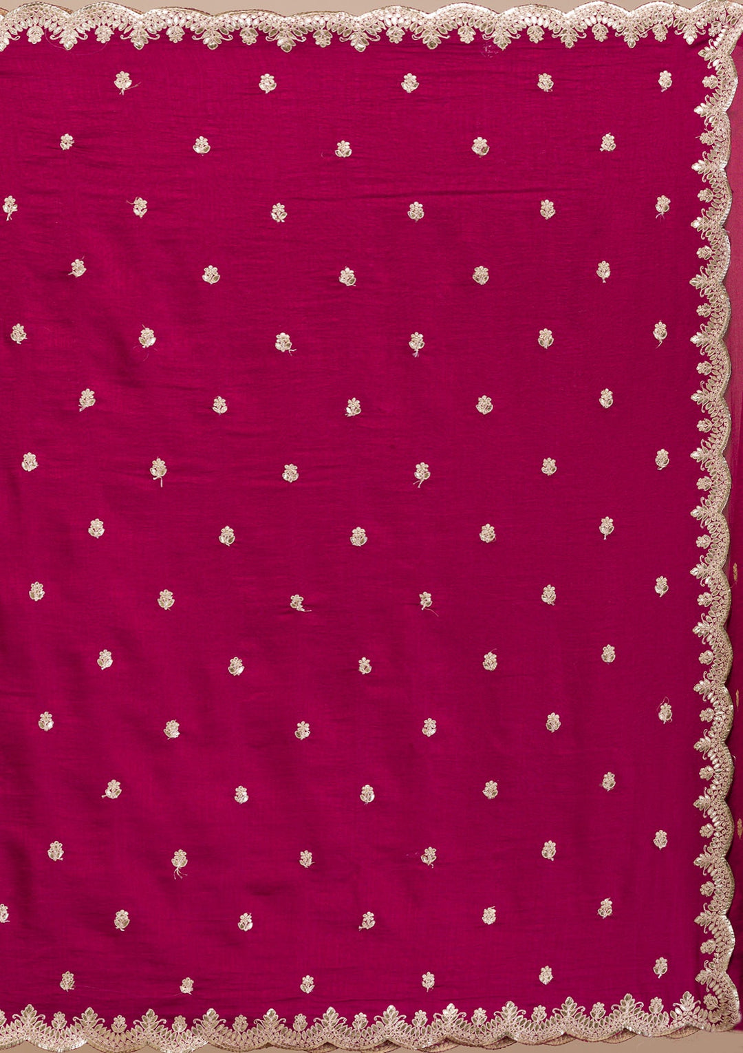 Wine Gotapatti Raw Silk Saree-Koskii