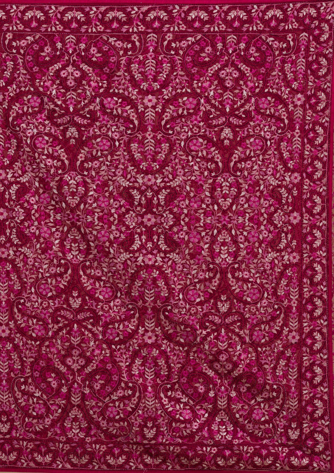 Wine Kashmiri Georgette Saree-Koskii