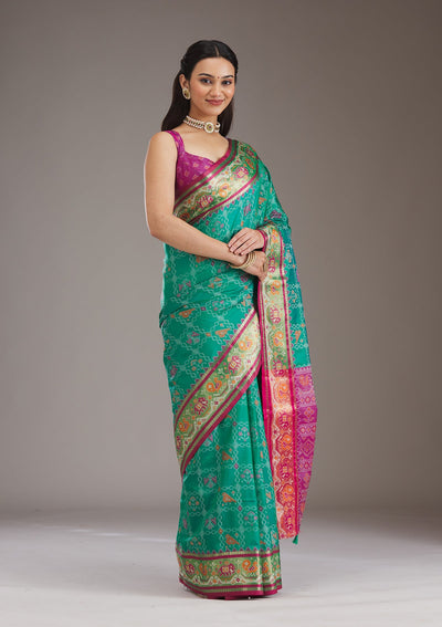 Wine Printed Silk Saree-Koskii