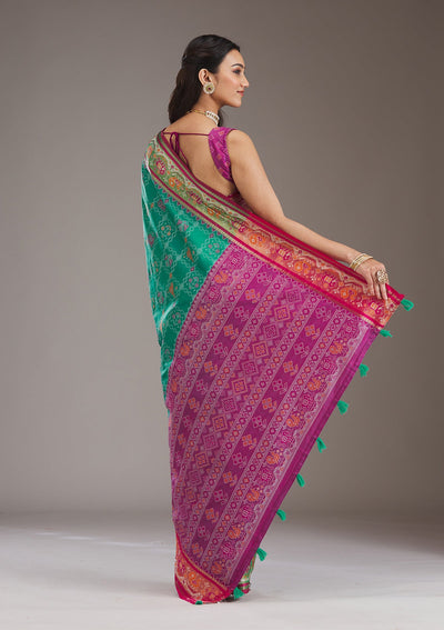 Wine Printed Silk Saree-Koskii