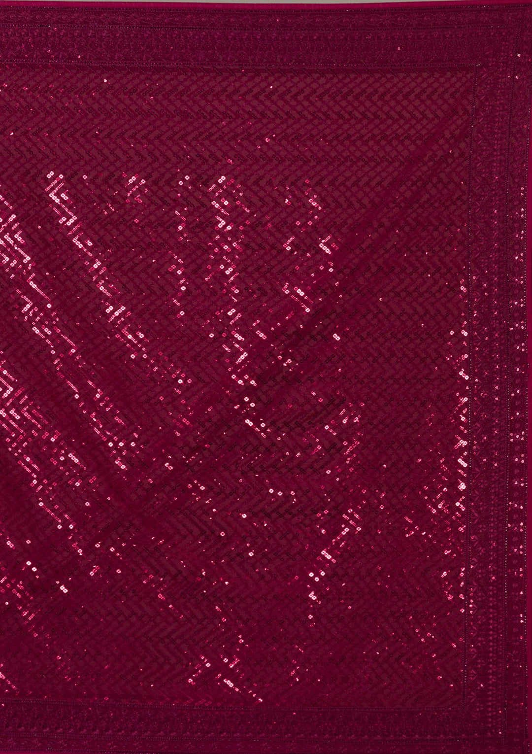 Wine Sequins Georgette Saree-Koskii