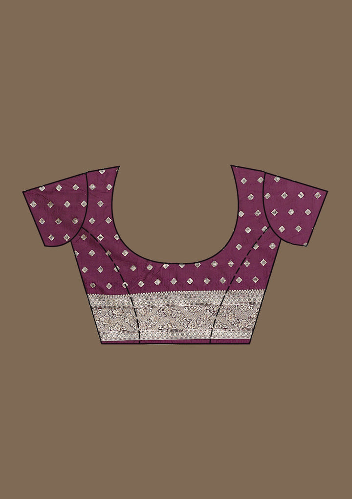 Wine Stonework Art Silk Saree-Koskii