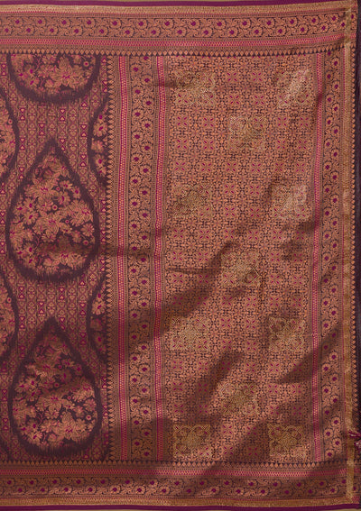 Wine Stonework Art Silk Saree