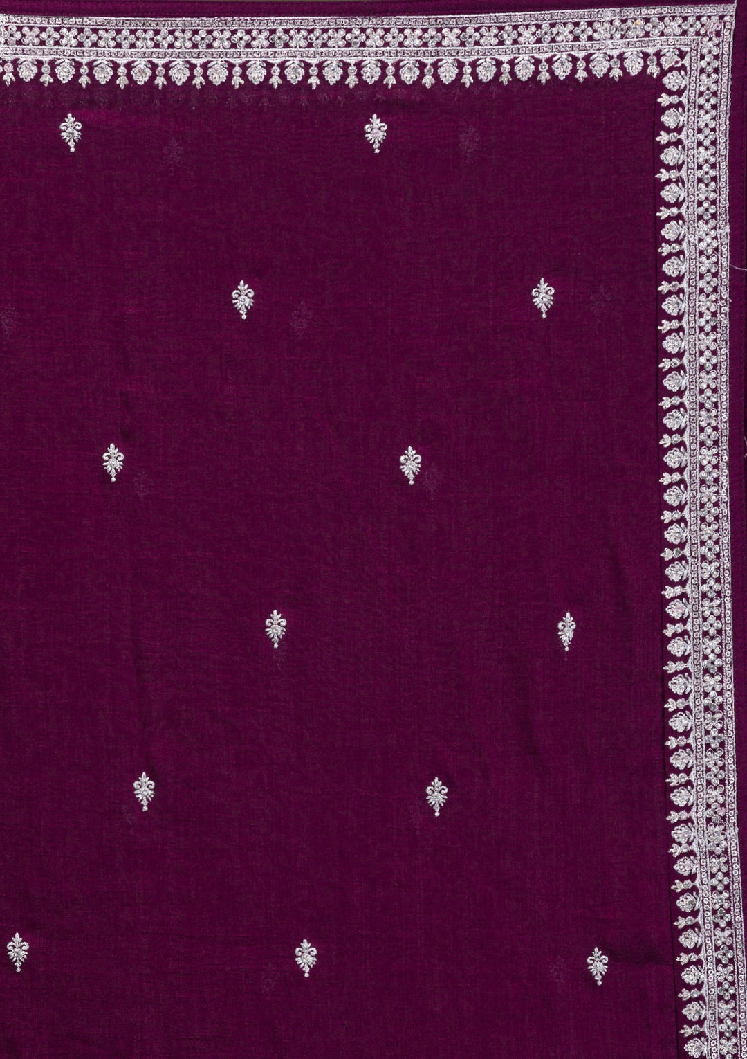 Wine Stonework Raw Silk Readymade Salwar Suit-Koskii