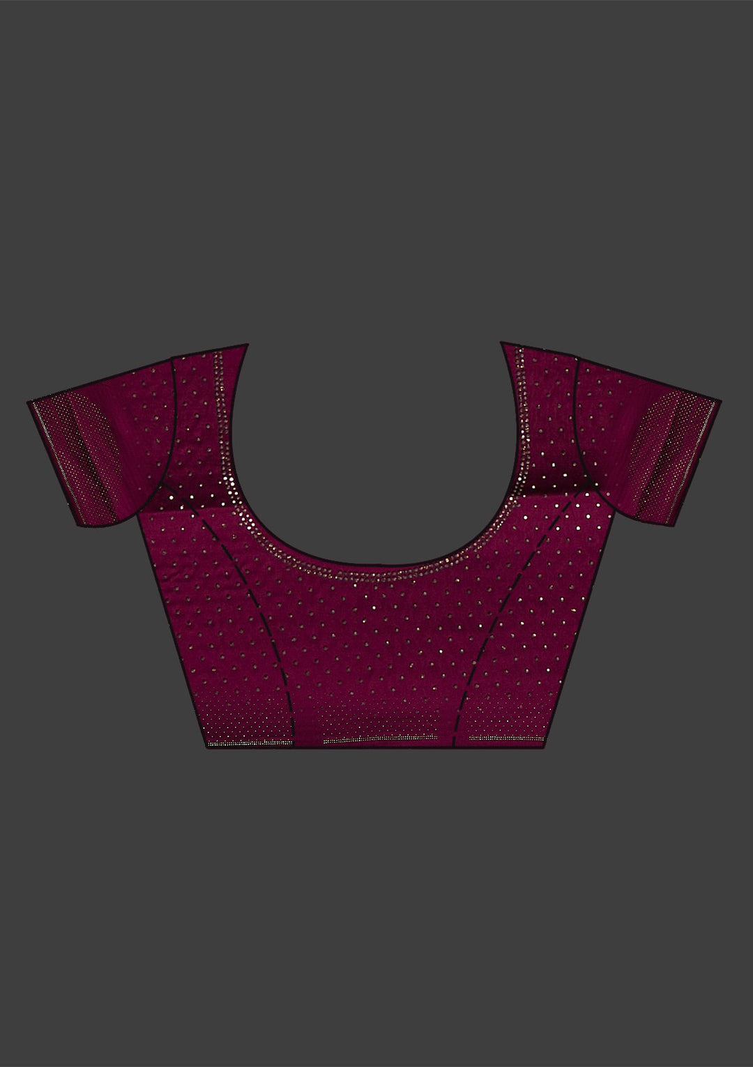 Wine Swarovski Crepe Saree-Koskii