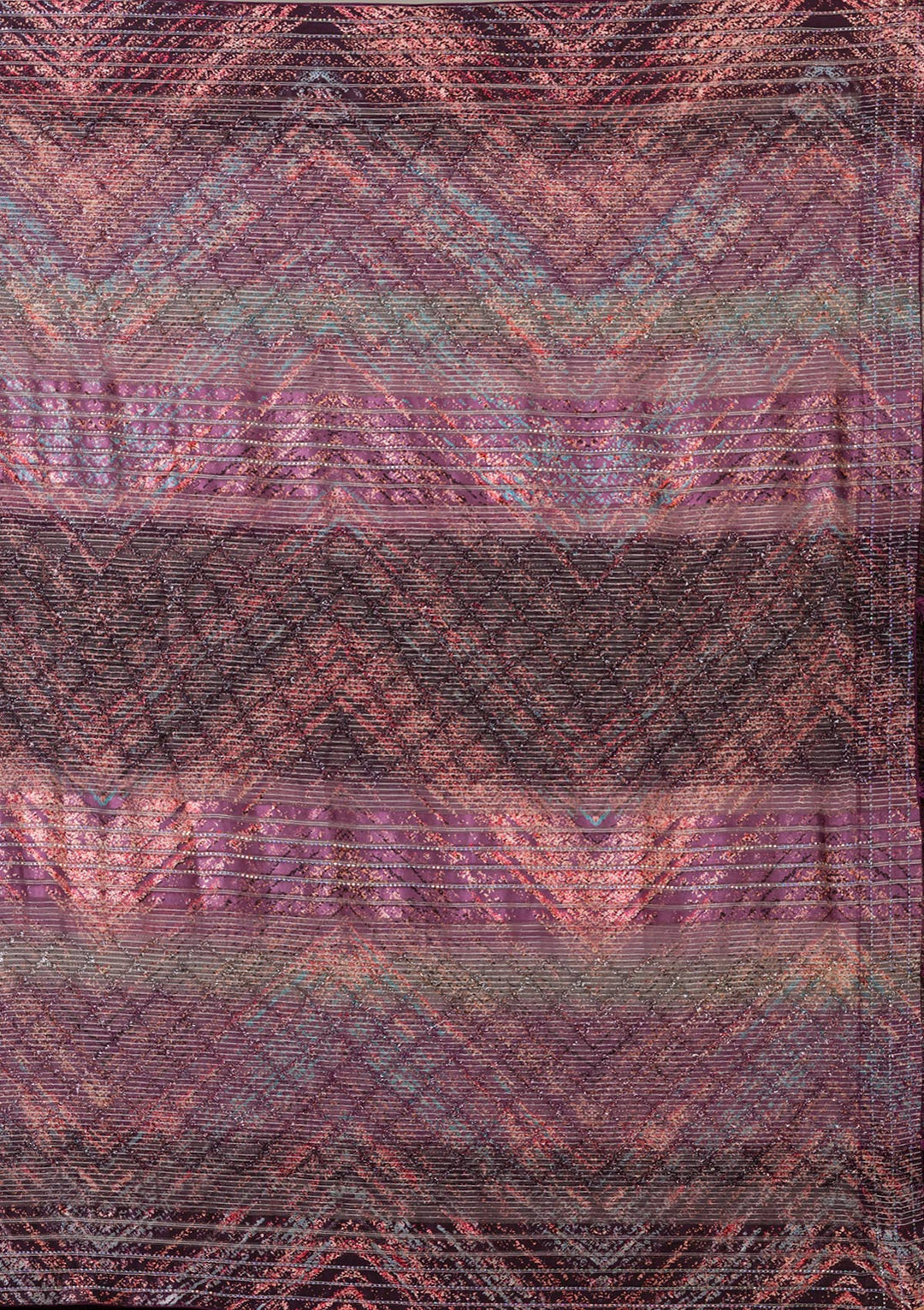 Wine Swarovski Georgette Saree-Koskii