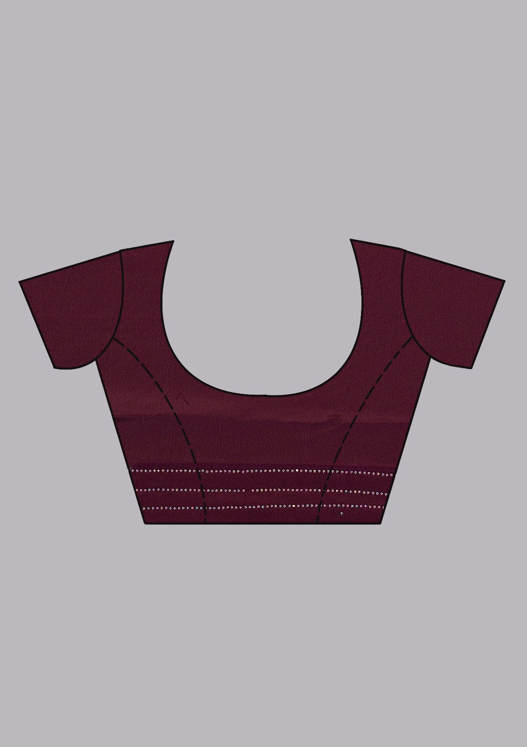 Wine Swarovski Georgette Saree-Koskii