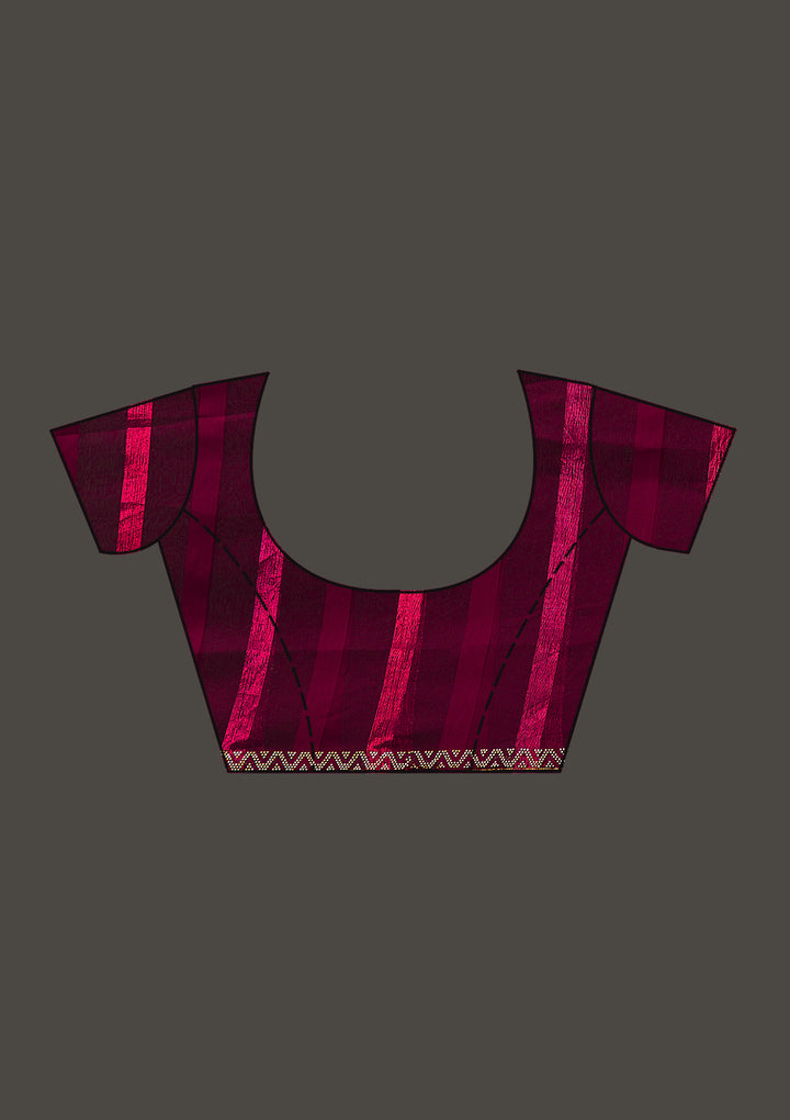 Wine Swarovski Tissue Saree-Koskii