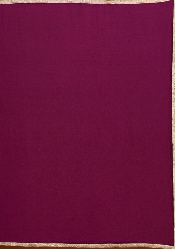 Wine Threadwork Raw Silk Readymade Salwar Suit
