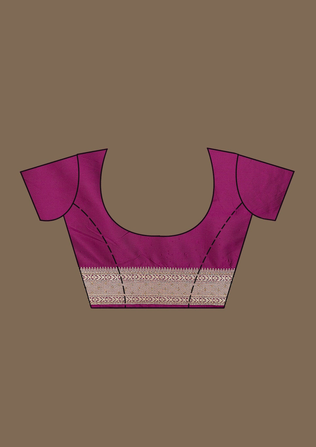 Wine Zariwork Banarasi Saree-Koskii