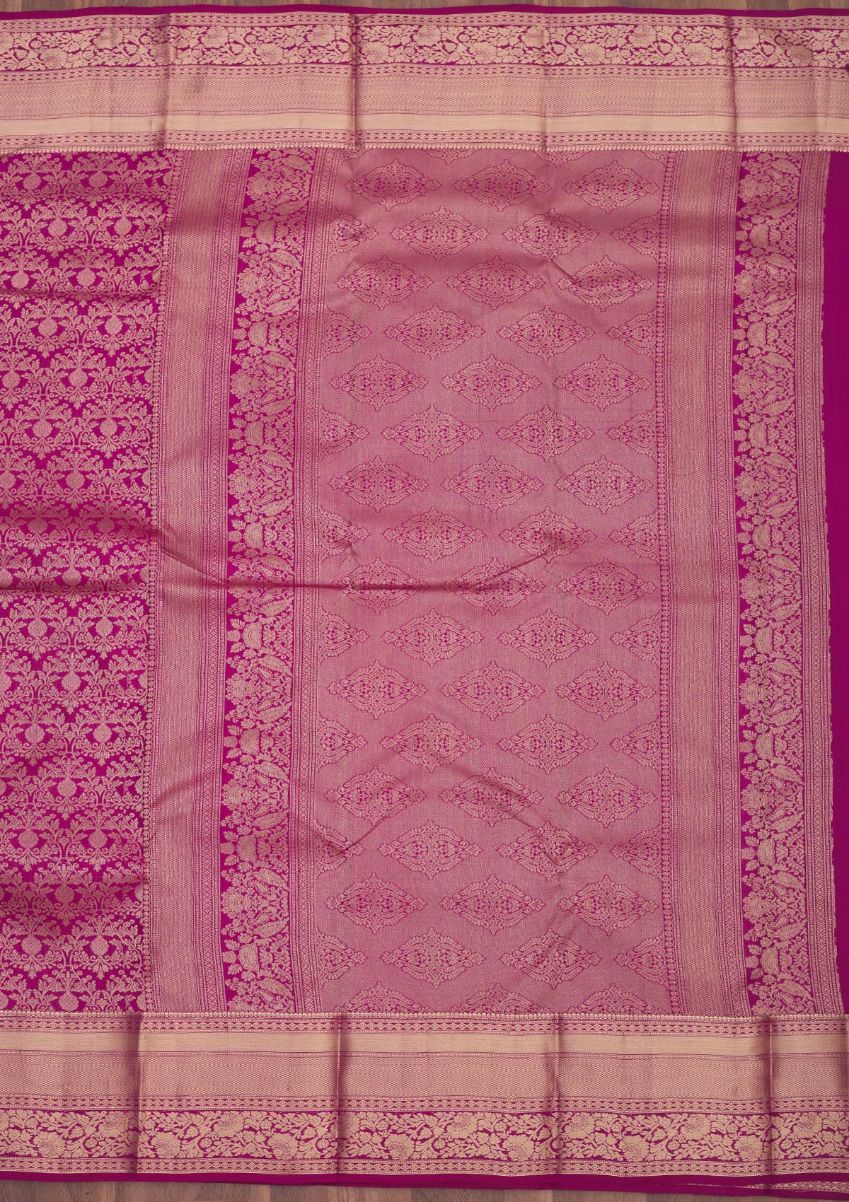 Wine Zariwork Pure Silk Saree-Koskii