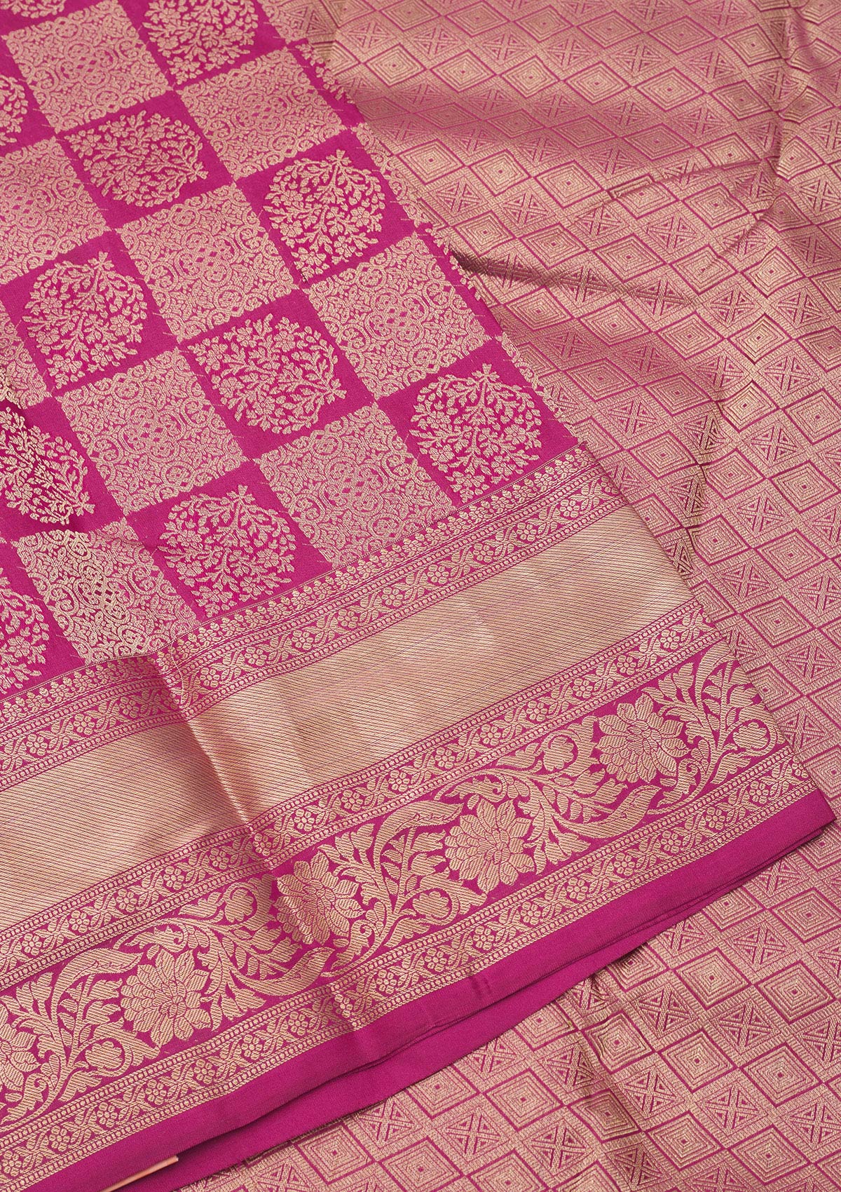 Wine Zariwork Pure Silk Saree-Koskii