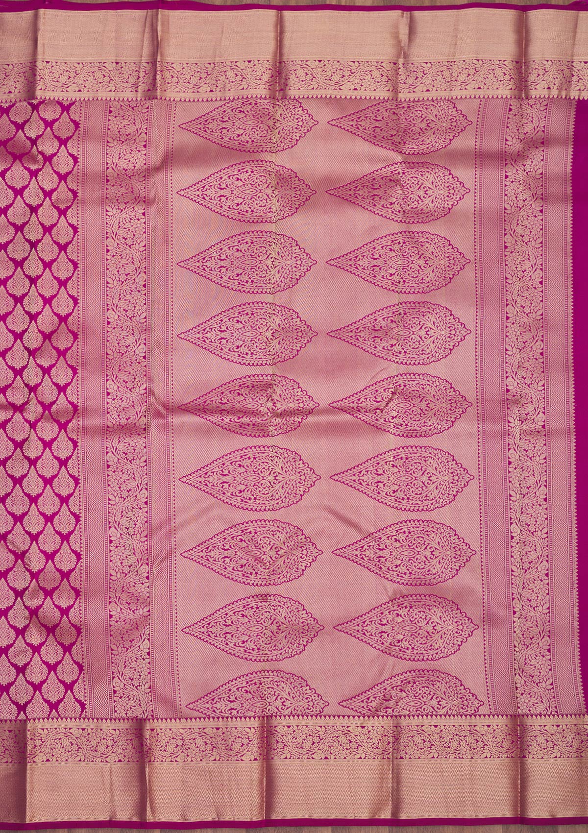 Wine Zariwork Pure Silk Saree-Koskii